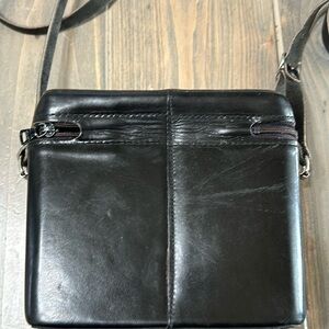 Vintage mid- century leather-camera bag